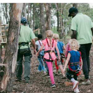 Children in the aventure park