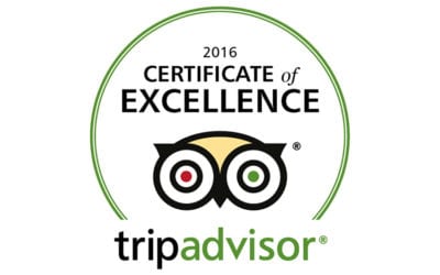 Certificate of Excellence 2016 by TripAdvisor