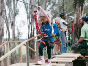 Children on Rope Course