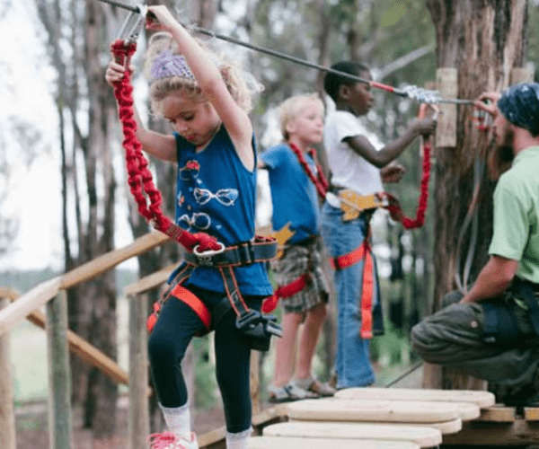 Girl on Acro-twigs course